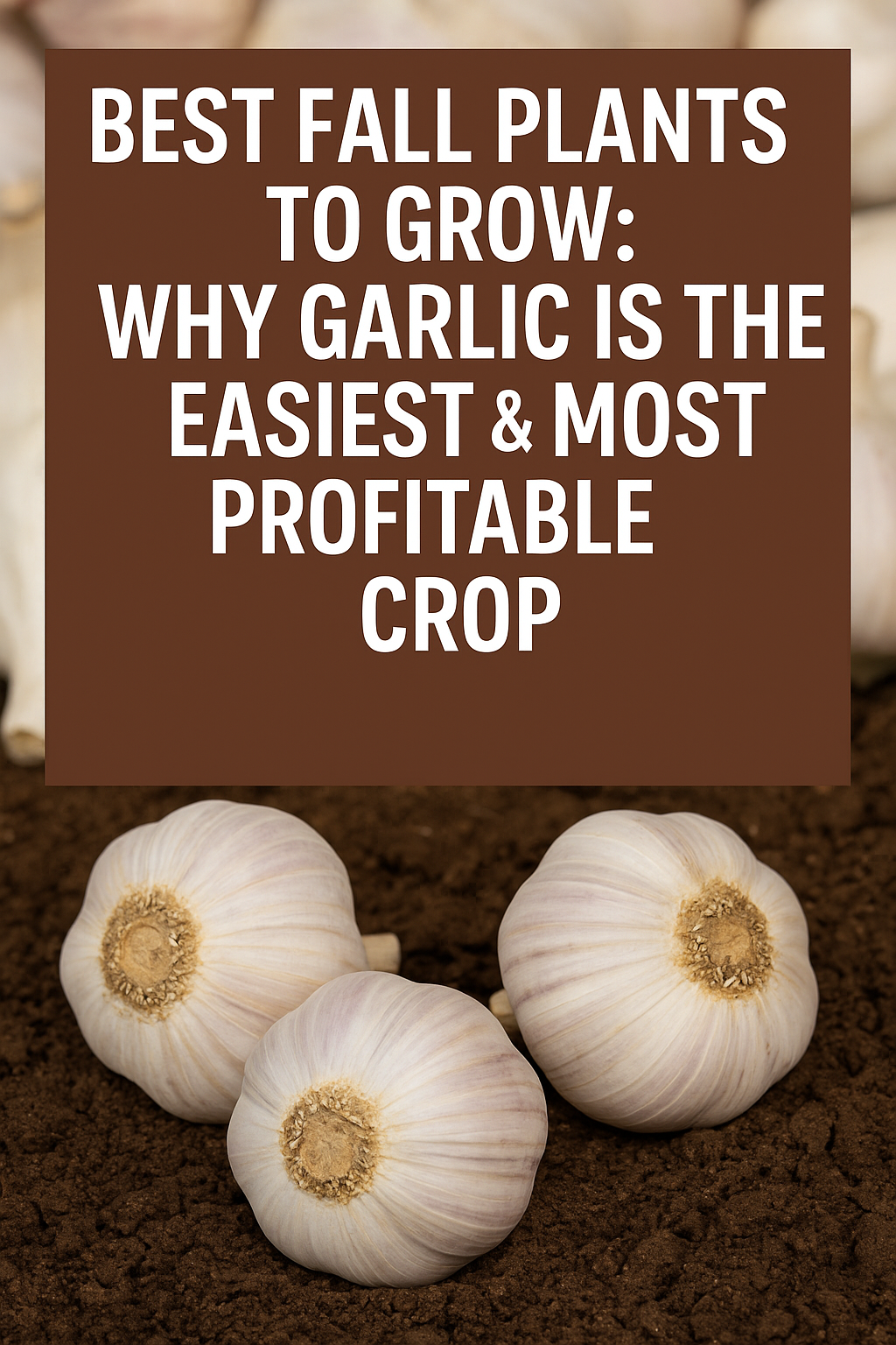 🌱 Best Fall Plants to Grow: Why Garlic Is the Easiest (and Most Profitable) Crop